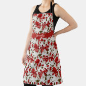 Elegante, rode en roze bogen en rozen monogram schort (Insitu)