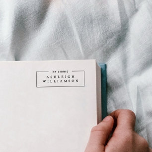 Elegante rode Ex Libris aangepaste naam boekplaat Zelfinktende Stempel