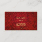 Elegante rode fluweel textuur visitekaartje (Achterkant)