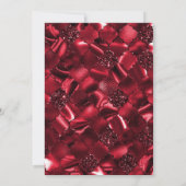 Elegante Rode Glitter  Lijst Verjaardag Kaart (Achterkant)