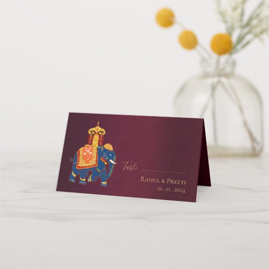 Elegante Rode Gouden Indische Traditionele Ontwerp (Voorkant)