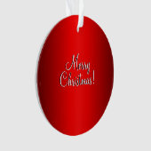 Elegante rode gradiënt een tekst naar keuze ornament (voorkant)