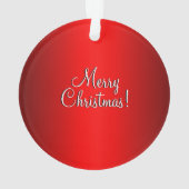 Elegante rode gradiënt een tekst naar keuze ornament (achterkant)