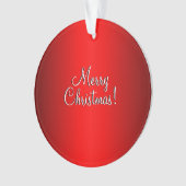 Elegante rode gradiënt een tekst naar keuze ornament (voorkant)