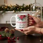 Elegante rode groene kerstthee mok