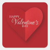 Elegante rode hart Valentijnsdag Sticker (Voorkant)