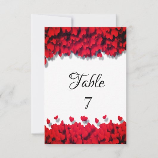 Elegante Rode Harten Kaart (Voorkant)