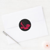 Elegante rode hoge hak schoenstickers ronde sticker (Envelop)