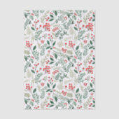 Elegante rode Holly bessen Tissuepapier (Voorkant)