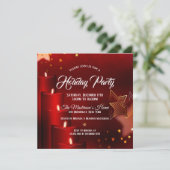 Elegante rode kaarsen Kerstfeest Kaart (Staand voorkant)