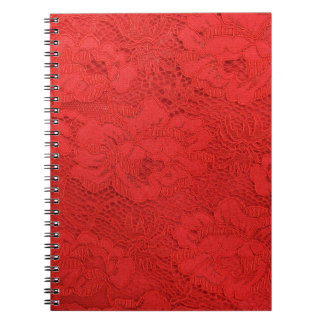 Elegante rode kant, naadloze textuur notitieboek