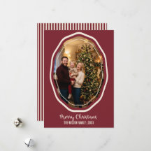 Elegante Rode Kerst Mis Foto Modern Familie