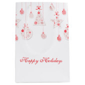 Elegante rode kerstdecoratie cadeautas (Voorkant)