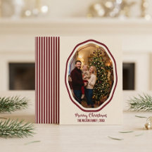 Elegante Rode Kerstmis Aangepaste Moderne Familie