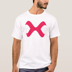 Elegante Rode Letter X Monogram T-shirt