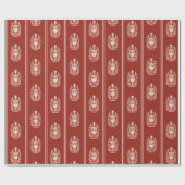 Elegante rode notenkraker cadeaupapier (Vlak)