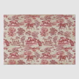 Elegante Rode Paard Toile Kraft Tissuepapier