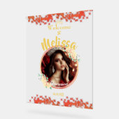 Elegante rode quinceañera viering Spaans Acryl Bord (Hoek)