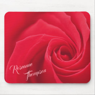 Elegante Rode Roos Gepersonaliseerd Muismat