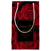 Elegante rode roos - klein cadeauzakje (Voorkant)