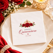 Elegante Rode Roos Prinses Quinceañera Feest
