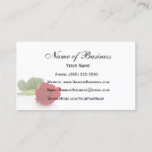 Elegante Rode Roos Professionele Rode en Witte Blo Visitekaartje (Achterkant)