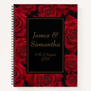 Elegante rode roos - Wedding Planner Notitieboek