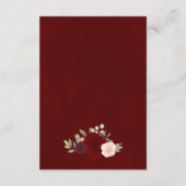 Elegante rode & roze rozen bruiloft details QR-cod Informatiekaartje (Achterkant)