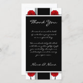 Elegante rode rozen - bruiloft bedankkaarten bedankkaart (Voorkant / Achterkant)