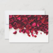 Elegante rode rozen bruiloft maaltijd keuze RSVP kaartje (Achterkant)