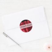 Elegante rode rozen bruiloft stickers (Envelop)