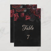 Elegante rode rozen Gotisch Kaart (Voorkant / Achterkant)