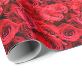 Elegante rode rozen rode bloemen rode bloemen cadeaupapier (Rol Hoek)