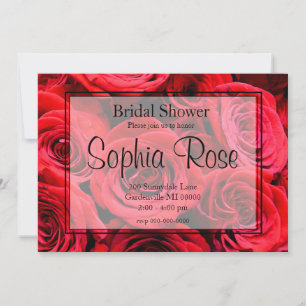 Elegante rode rozen rode bloemen rode bloemen kaart
