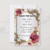 Elegante Rode Rozen Save The Date Kaart (Voorkant)