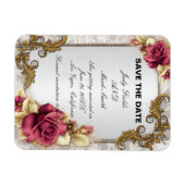 Elegante rode rozen sparen de datummagneet magneet (Horizontaal)