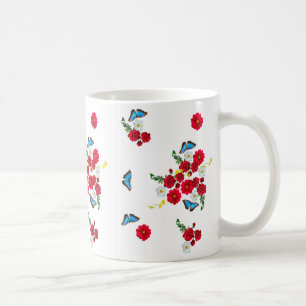 "Elegante rode rozenprint Mok" Koffiemok