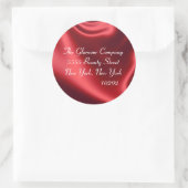 Elegante rode satijnen Stickers (Tas)
