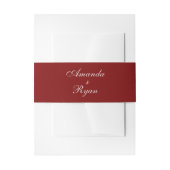 Elegante Rode Scriptie Bruiloft Uitnodigingen Wikkel (Voorkant Voorbeeld)