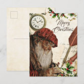 Elegante  Rode Sinterklaas Feestdagenkaart (Voorkant / Achterkant)