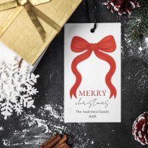 Elegante Rode Strik Kerstfeest - 