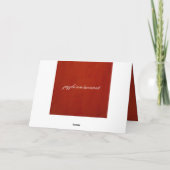 Elegante Rode Stucco Blanco Bedankt (Achterkant)