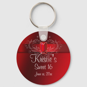 Elegante rode Sweet Sixteen-feest cadeaus sleutelh Sleutelhanger