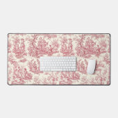 Elegante rode toile de jouy bureaumat (Keyboard & Muis)