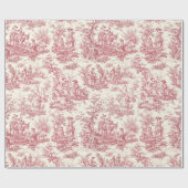 Elegante rode toile de jouy cadeaupapier (Vlak)