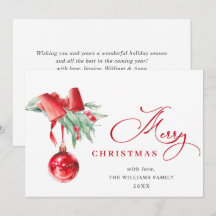 Elegante Rode Versiering Prettig Kerstfeest Groet