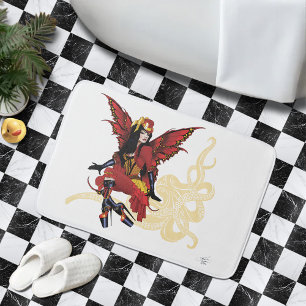 Elegante Rode Victoriaanse Steampunk Fee Octopus Badmat