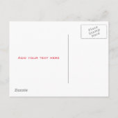 Elegante rode wervel Save the Date Briefkaart (Achterkant)