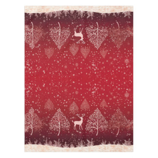 Elegante Rode Winter Bos Natuur Tafelkleed
