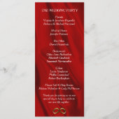 Elegante rode zijde trouwringen programma (Achterkant)